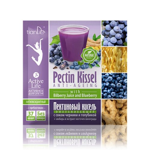 Pektínový kyseľ s brusnicami a čučoriedkami 15 g | tianDe